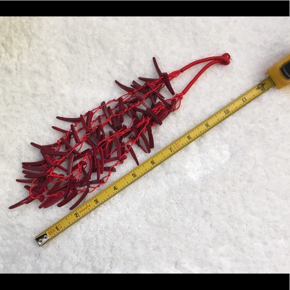 ✨NEW✨ Red Layered Bamboo Wood Wind Chime Necklace - Picture 2 of 5